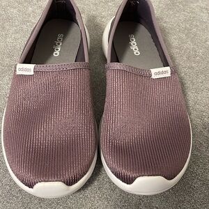 Adidas Women's Cloudfoam Lite Racer Slip On Running Shoes Lavendar Size 9